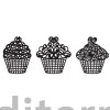 Силіконовий килимок для айсингу Silikomart CUP CAKES TRD12