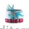 Силіконовий килимок для айсингу Silikomart CUP birds TRD13