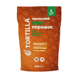 Пральний порошок Tortilla Eco для дитячих речей, 8 циклів прання 400 г