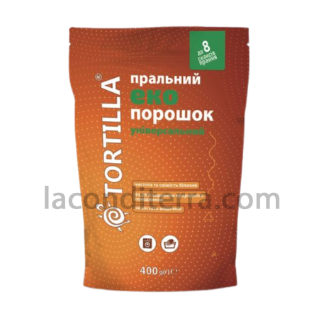 Пральний порошок Tortilla Eko універсальний, 8 циклів прання 400 г