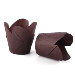 Бумажные формы Фиалка ФЛ-100 (коричневыe) 35x35/45мм 40г/м.кв 150 шт