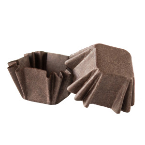 Паперові формочки для цукерок K-20 (коричневі) 20x20мм 40г/м.кв