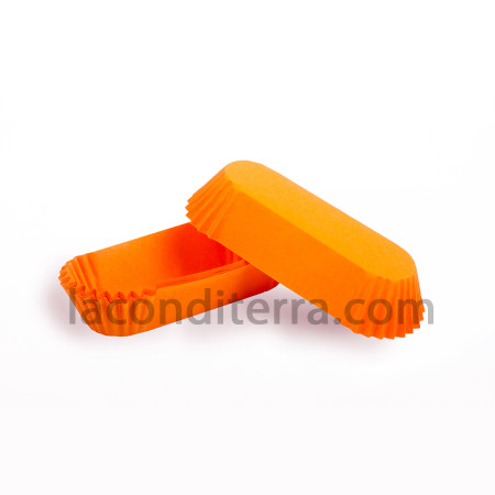 Бумажные формы OV10 для пирожных и эклеров (оранжевые) 100/30x25мм